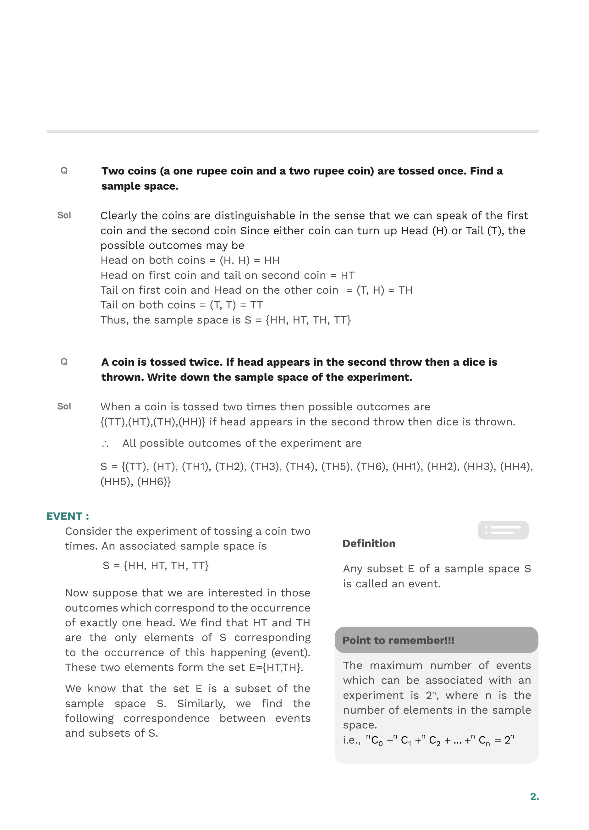 Probability — page 2